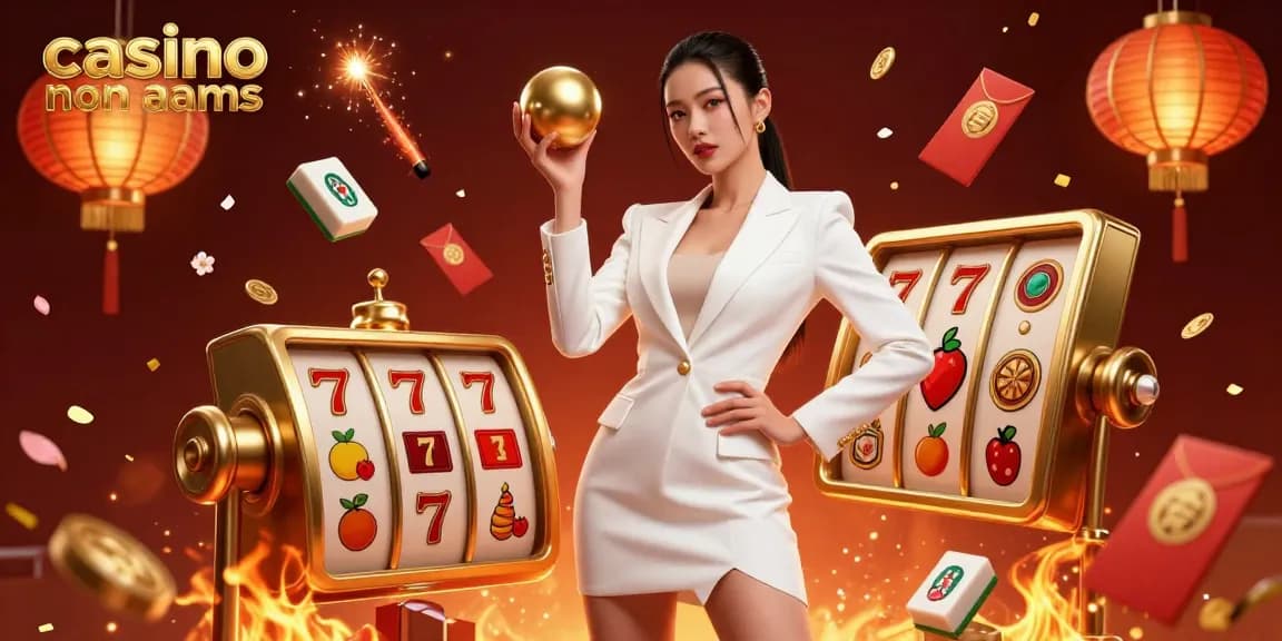 Vivi un'esperienza di gioco emozionante nei casinò non AAMS con una straordinaria immagine di una giocatrice di casinò sicura di sé che tiene una pallina da roulette dorata.
