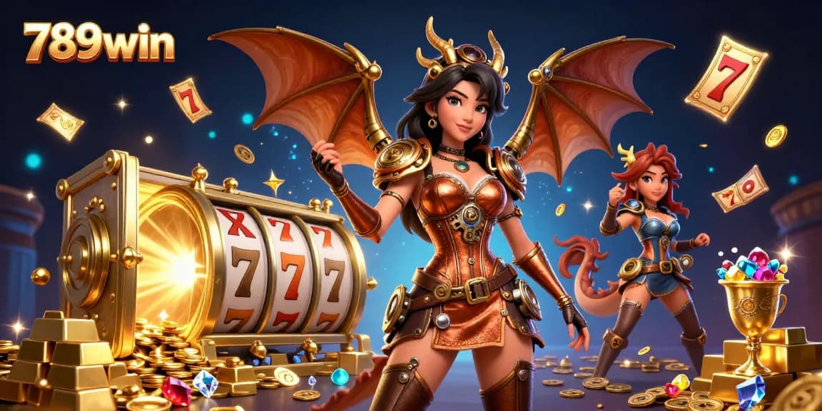 Experience thrilling gameplay at 789win with vibrant slot reels and dazzling treasures.