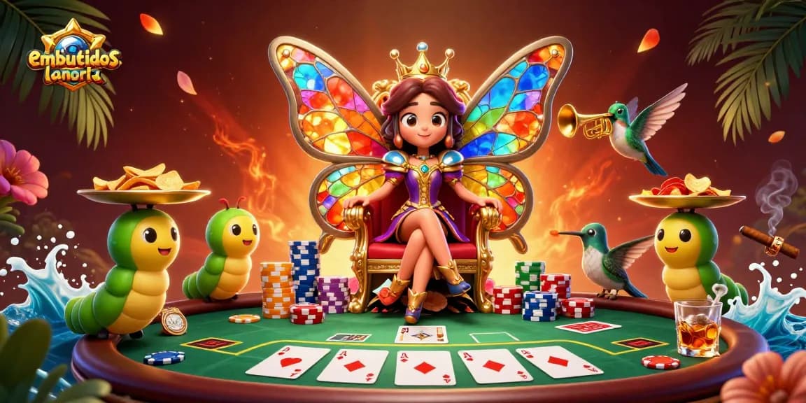 Engage with embutidoslanoria's animated casino scene showcasing poker action with vibrant characters and elements.