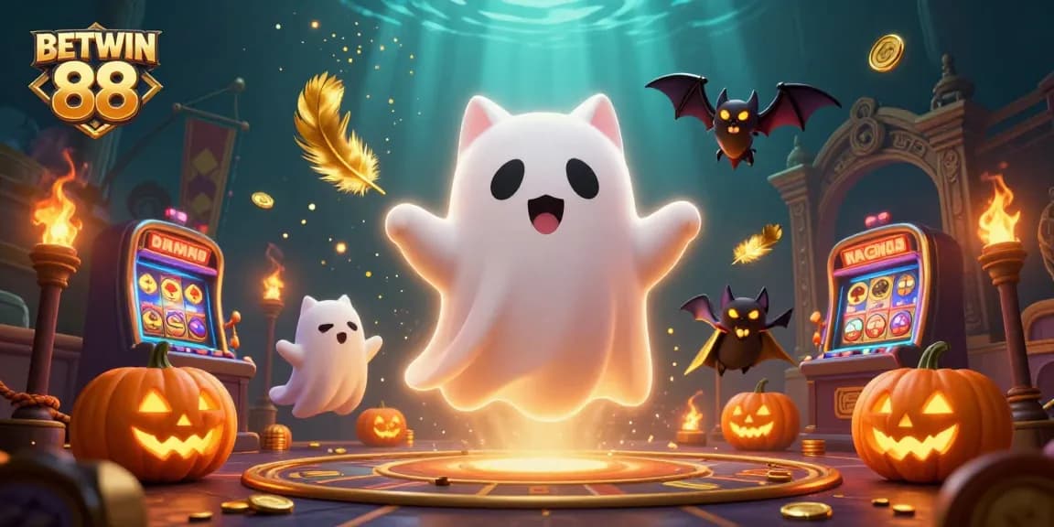 Engage in the vibrant world of BETWIN 88 with a spooky casino adventure featuring playful characters and thrilling gameplay.
