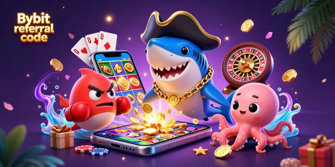Engage with the Bybit referral code and enjoy a thrilling 3D casino adventure with colorful characters.