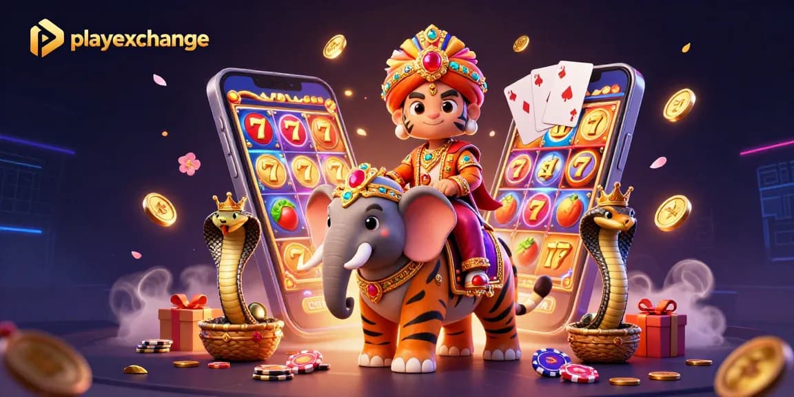 Experience exhilarating slots and gaming adventures with playexchange's vibrant casino art.