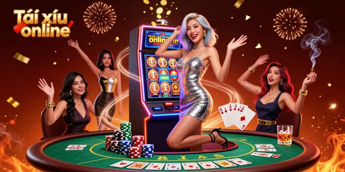 Enjoy thrilling Tài xỉu online gaming with an exciting atmosphere of celebratory winnings.