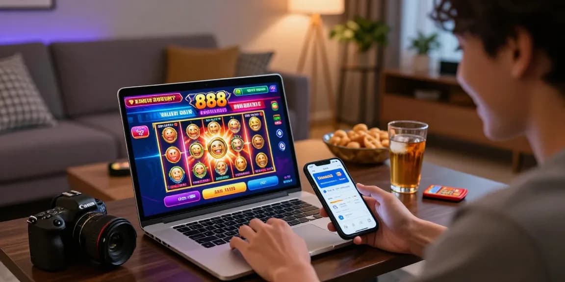 Permainan slot88 di Dewa123 memberikan kesenangan dengan tampilan antarmuka kasino online yang cerah.