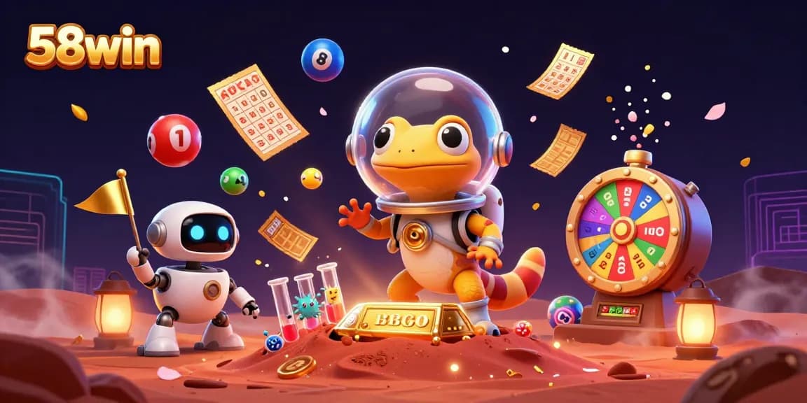 Engage with dynamic casino fun as 58win introduces lively characters in a vibrant gambling scene.
