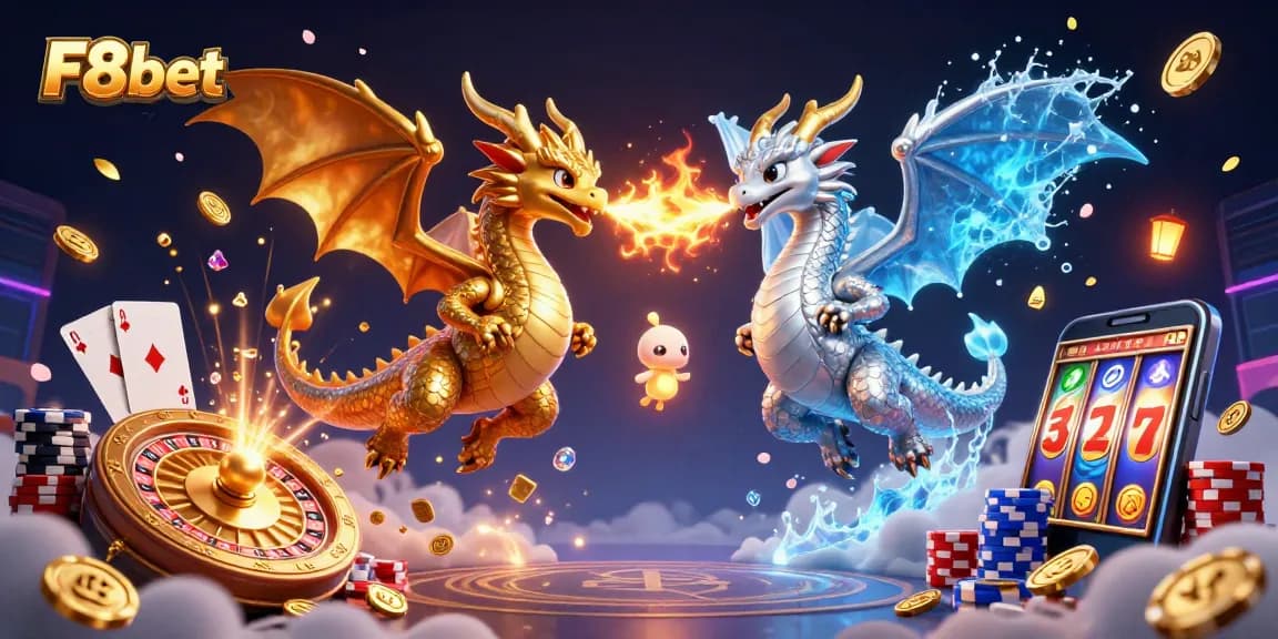 Experience the ultimate fun with F8bet's dazzling games featuring captivating dragons and casino elements.