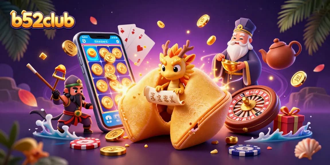 Engage with the action at b52club and uncover golden treasures in this vibrant casino scene.