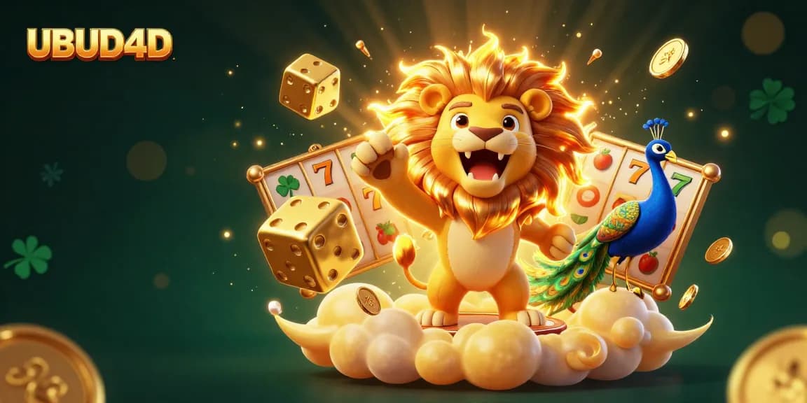 Maximize wins at UBUD4D with techniques for striking golden 7s and fruit symbols in this vibrant slot scene.