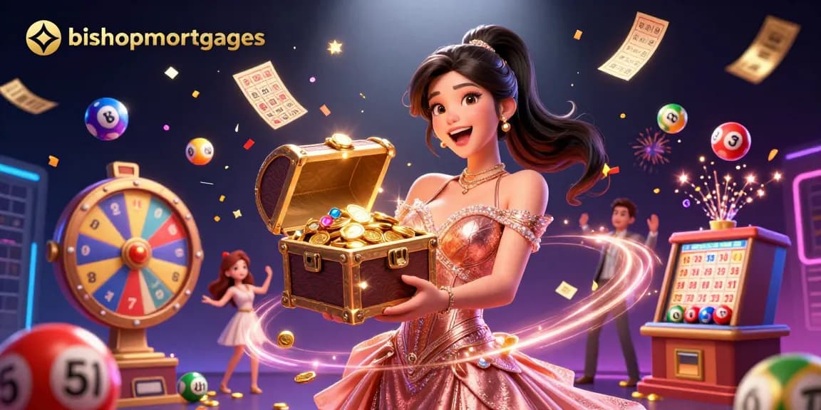 Experience excitement with bishopmortgages as you win big with vibrant lottery balls and treasures!
