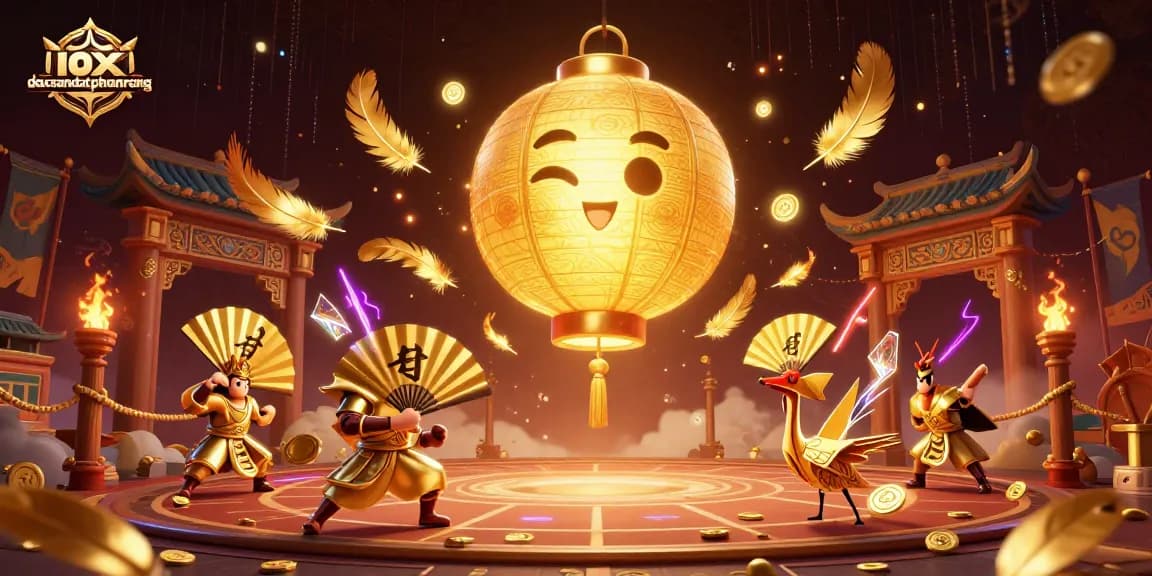 Experience vibrant gaming action at dacsandatphanrang with a golden lantern spirit and lucky symbols.