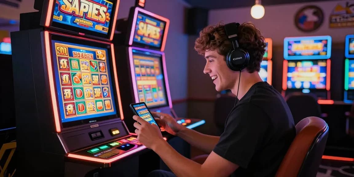 Pengalaman bermain slot gacor dengan simbol jackpot dan grafis cerah di perangkat mobile.