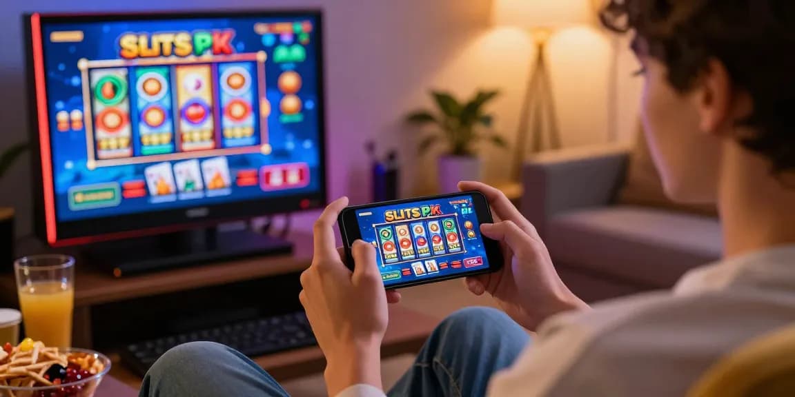 Experience Slots PK on Android with exciting graphics and cozy gaming setup.