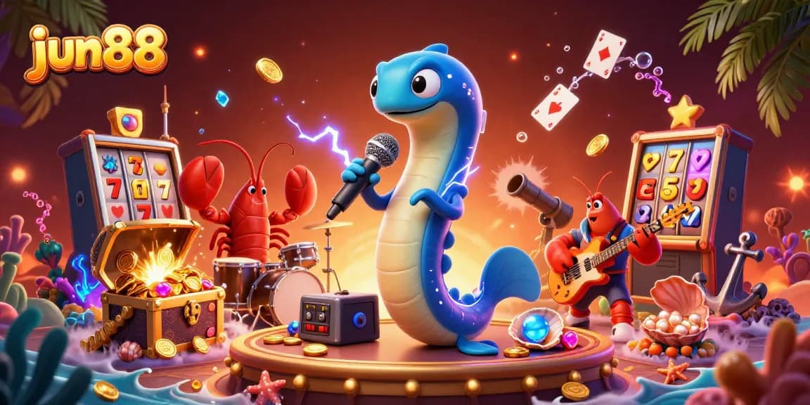 Experience thrilling gameplay at jun88 with an underwater casino scene full of treasure and excitement.