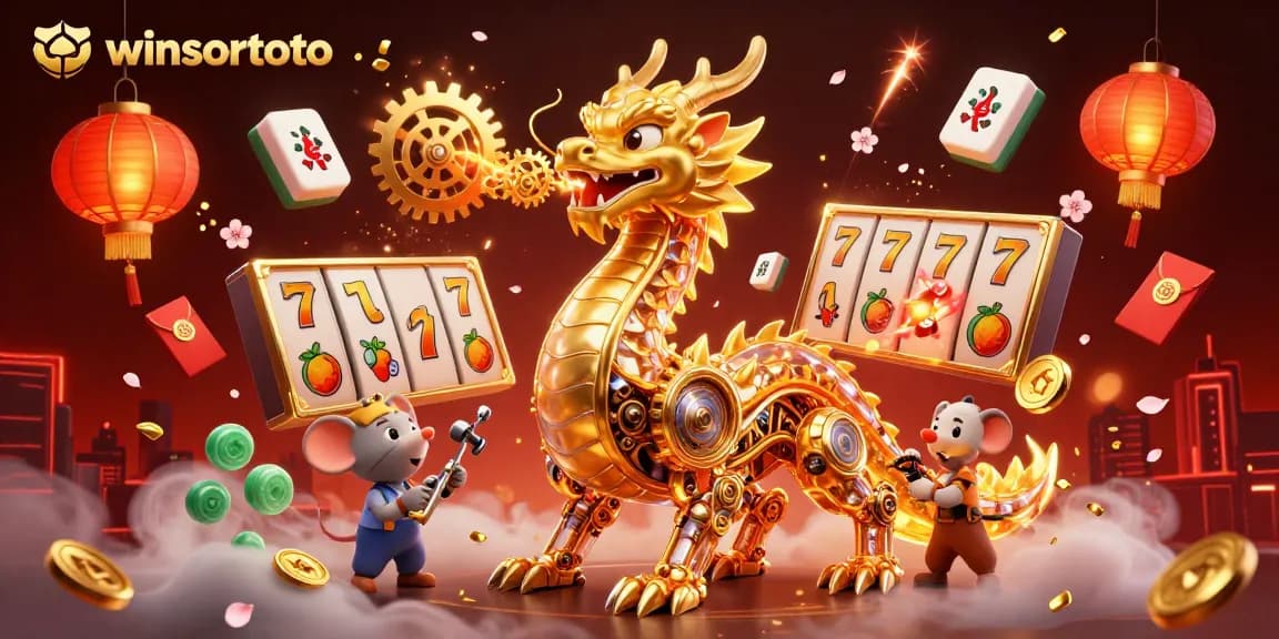 Experience the excitement of winsortoto with this dynamic casino scene featuring a golden dragon!