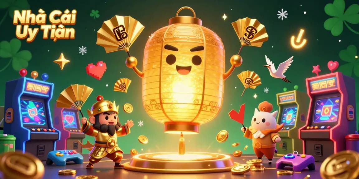Experience the vibrant gamble spirit at Nhà Cái Uy Tín through this lively casino illustration.
