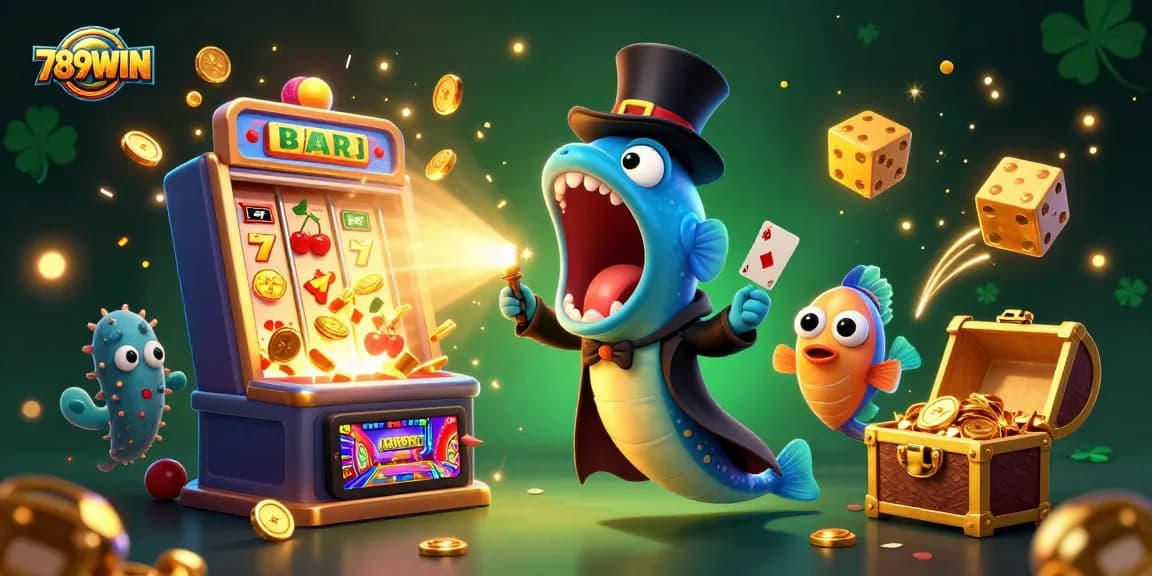 Experience thrilling wins with 789WIN's casino magic featuring vibrant characters and dynamic gameplay elements.