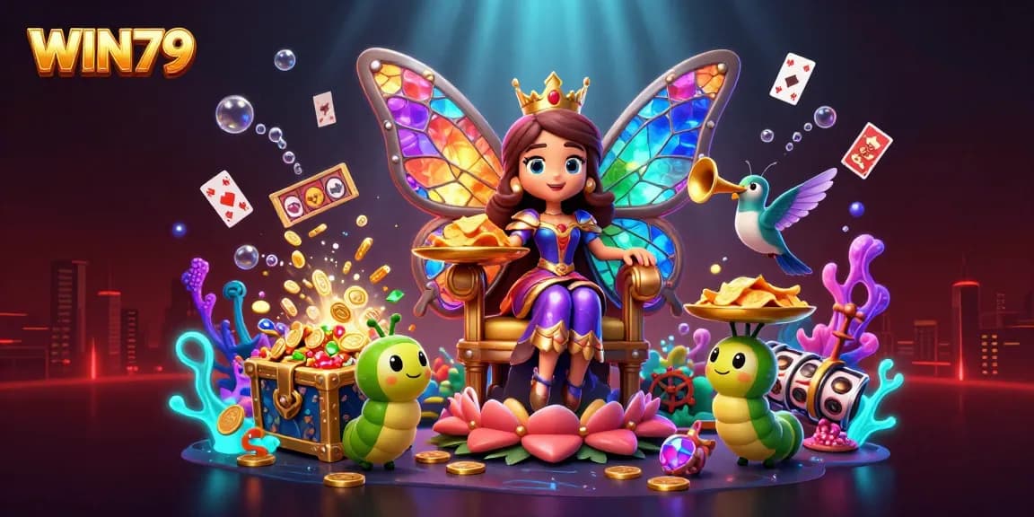 WIN79 captivates players in a vibrant casino-themed fantasy world filled with treasure and excitement.