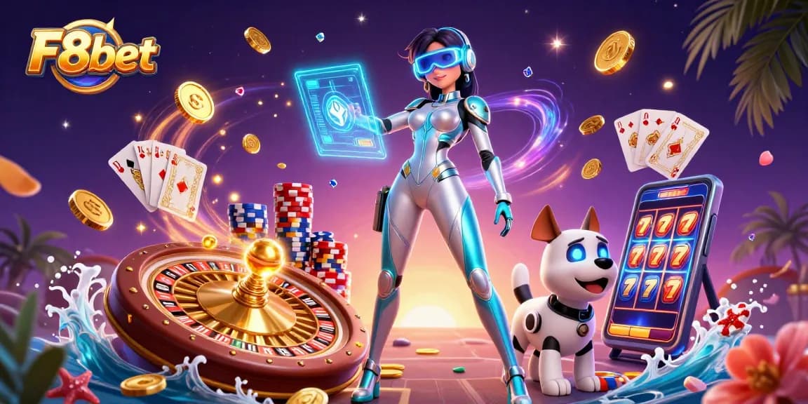 F8bet immersive gaming experience featuring advanced 3D graphics and vibrant casino elements for better odds.
