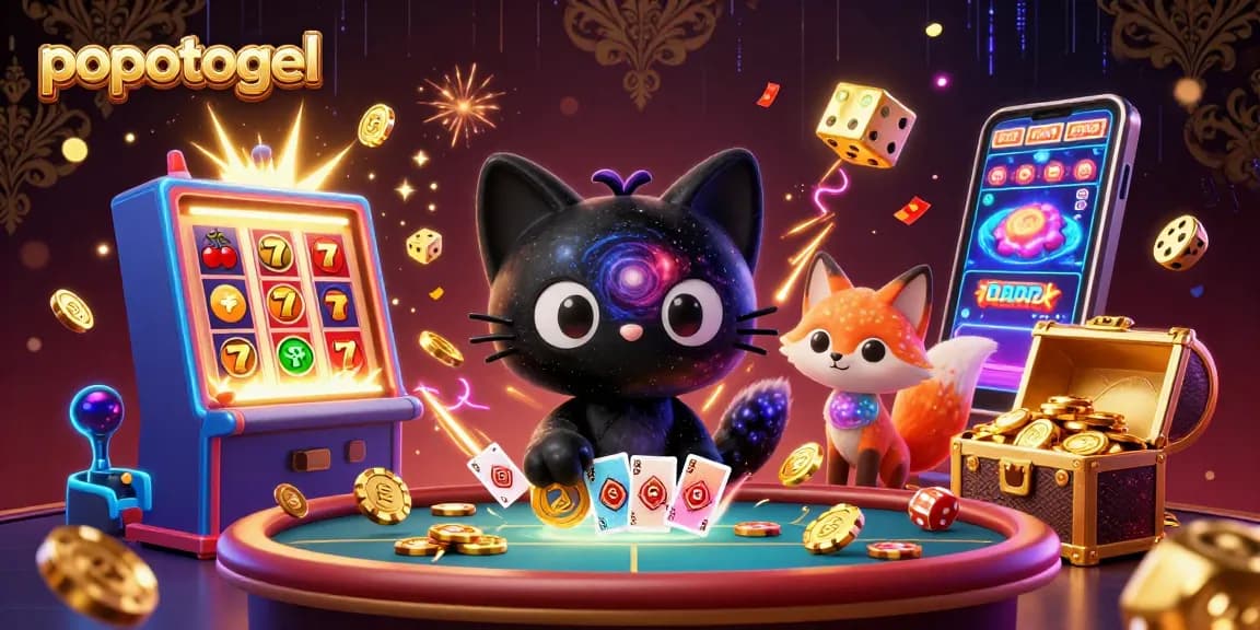 Experience popotogel's exciting atmosphere with vibrant characters and winning elements in cosmic casino.