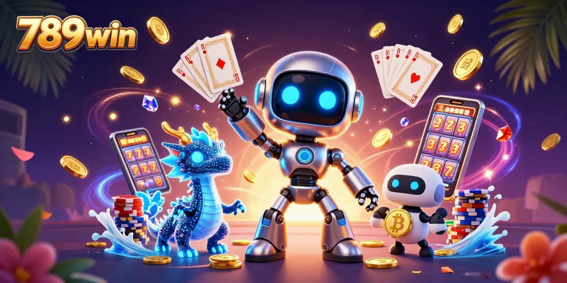 Engage with innovative casino fun at 789win featuring neon cyberpunk characters and vibrant gaming elements.