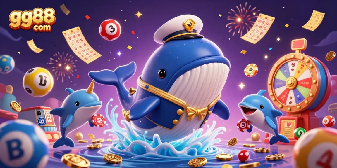 Engage with gg88 com's exciting games in a colorful casino illustration filled with joy and energy.