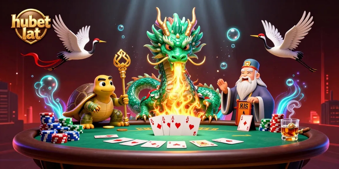 Engage in exciting gameplay at hubet lat with vibrant emerald dragon and poker action.