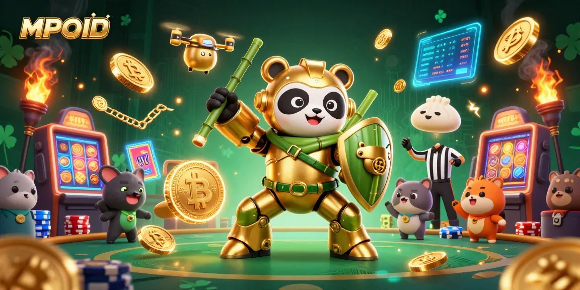 Engage with MPOID's immersive gaming experience featuring an exciting casino atmosphere and vibrant characters.