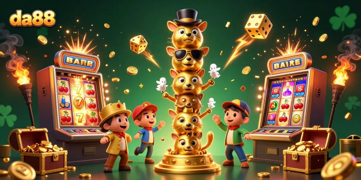 Experience exciting gaming adventures with da88's colorful casino visuals and vibrant elements.
