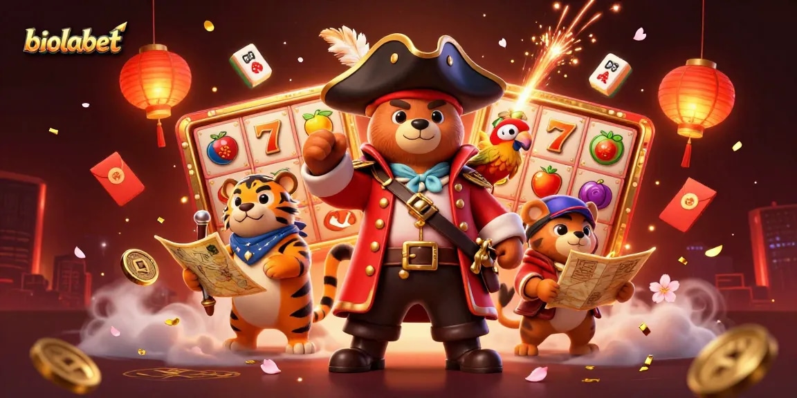 Terlibat dengan kegembiraan permainan biolabet di antara ilustrasi 3D yang hidup dari gulungan slot dan karakter dinamis.