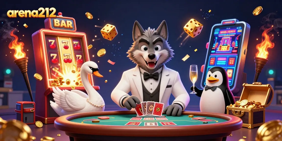 arena212 menawarkan pengalaman kasino dengan slot besar dan karakter kartun berkelas.
