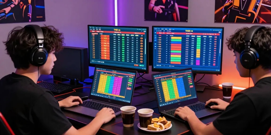 Exciting scene of players enjoying Bandar Togel 4D Resmi Togel88 gaming with vibrant interface and casual atmosphere.