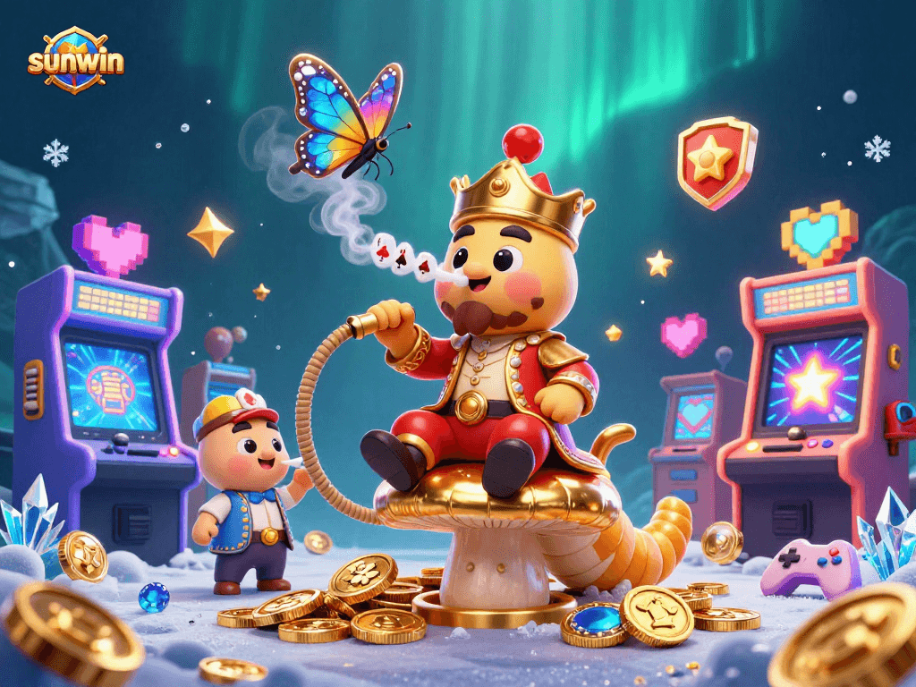 Experience thrilling gameplay with sunwin's vibrant 3D casino art featuring unique characters and game elements.