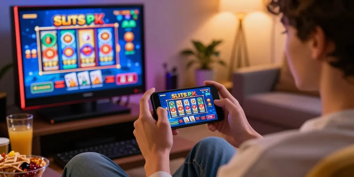 Experience Slots PK on Android with exciting graphics and cozy gaming setup.