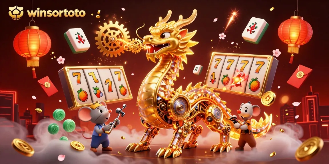 Experience the excitement of winsortoto with this dynamic casino scene featuring a golden dragon!