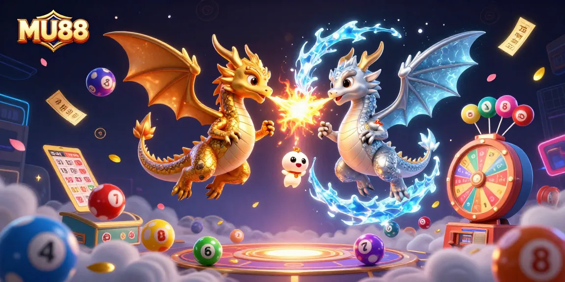 Engage in thrilling gambling adventures at MU88 with colorful lottery balls and a magical scene.