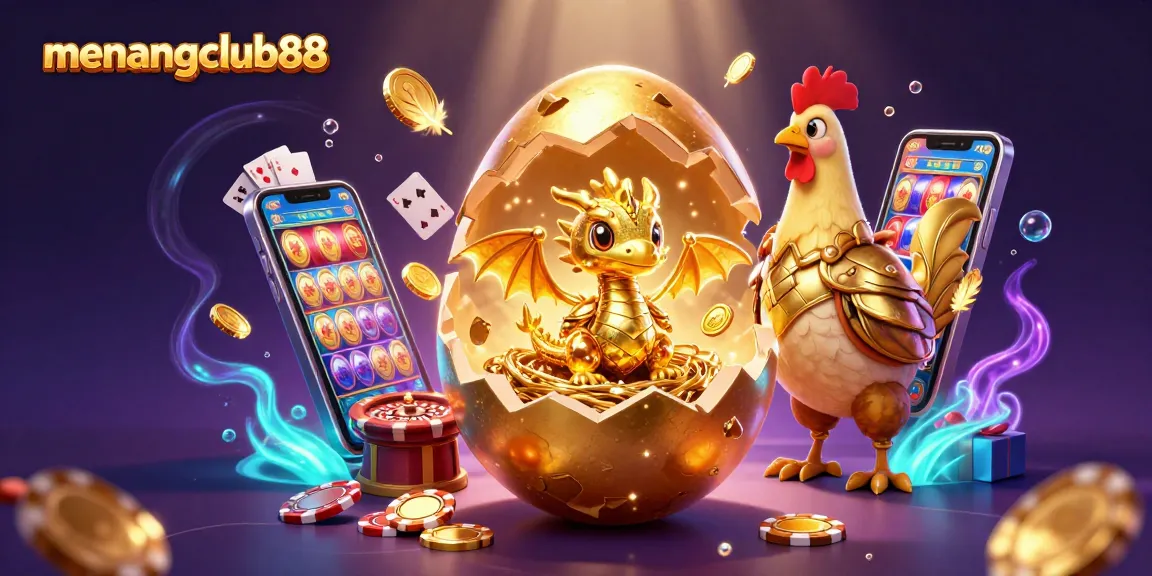 Engage with menangclub88's dynamic gaming world featuring a golden dragon and fun slot elements.
