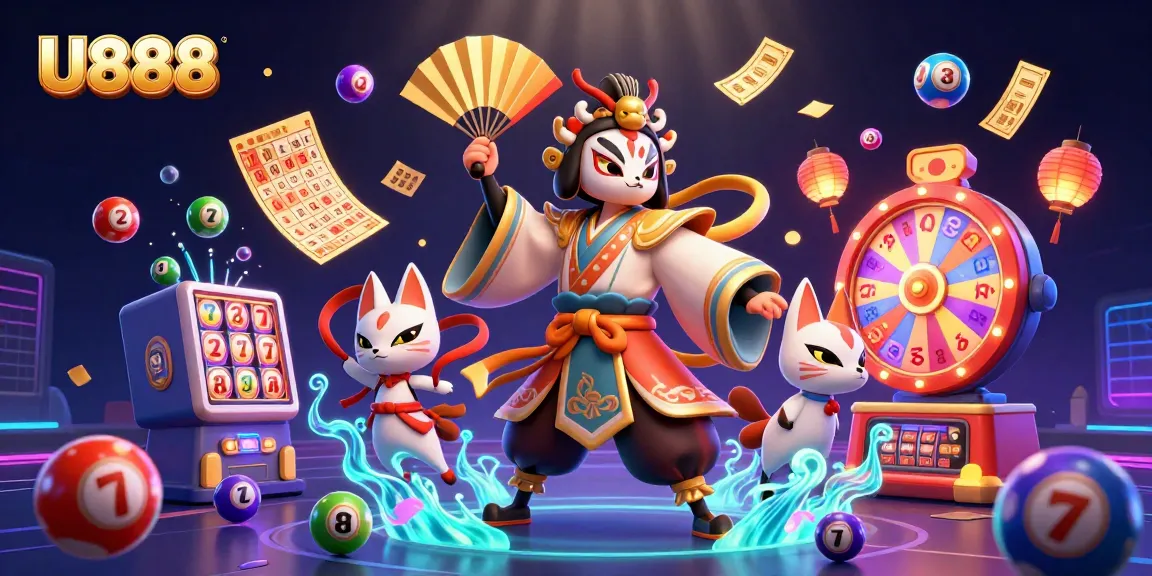 Engage with U888's lively casino atmosphere featuring vibrant lottery balls, exciting jackpots, and immersive gaming moments.