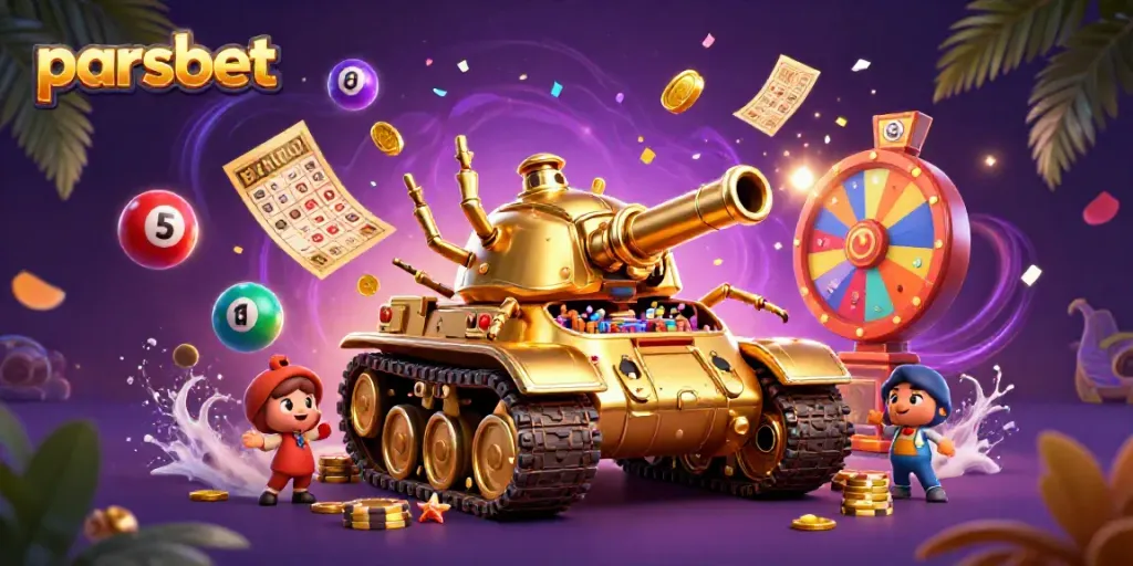 Parsbet ile küçük bir casinonun açıldığı dev bir altın böcek tankı, oyun ve eğlence sahneleri sunuyor.