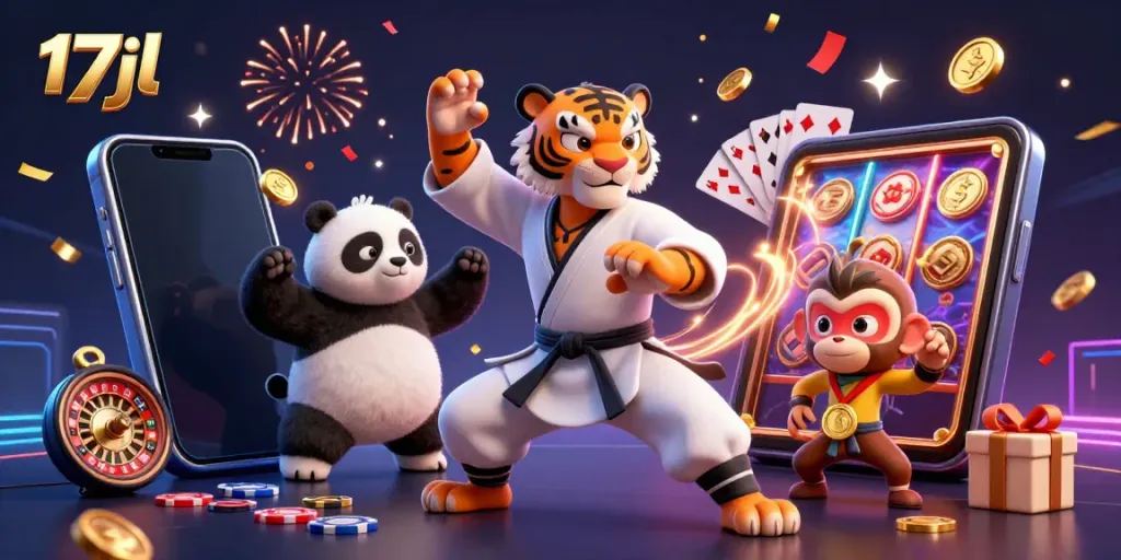 Experience thrilling gameplay with 17jl's colorful slot spins and dynamic casino elements.