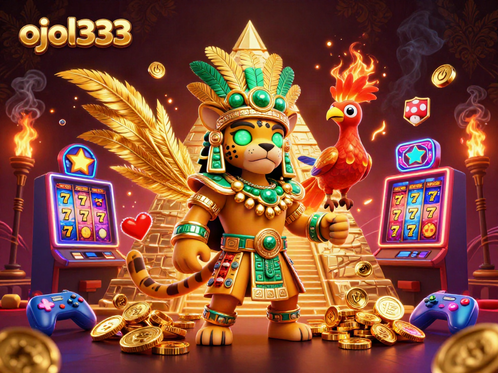 Experience the thrill of ojol333 as legendary characters battle for jackpot wins in a vibrant casino.