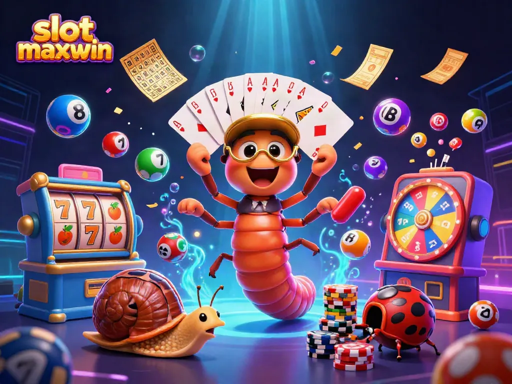 Experience the excitement of slot maxwin with animated characters and dynamic casino elements.