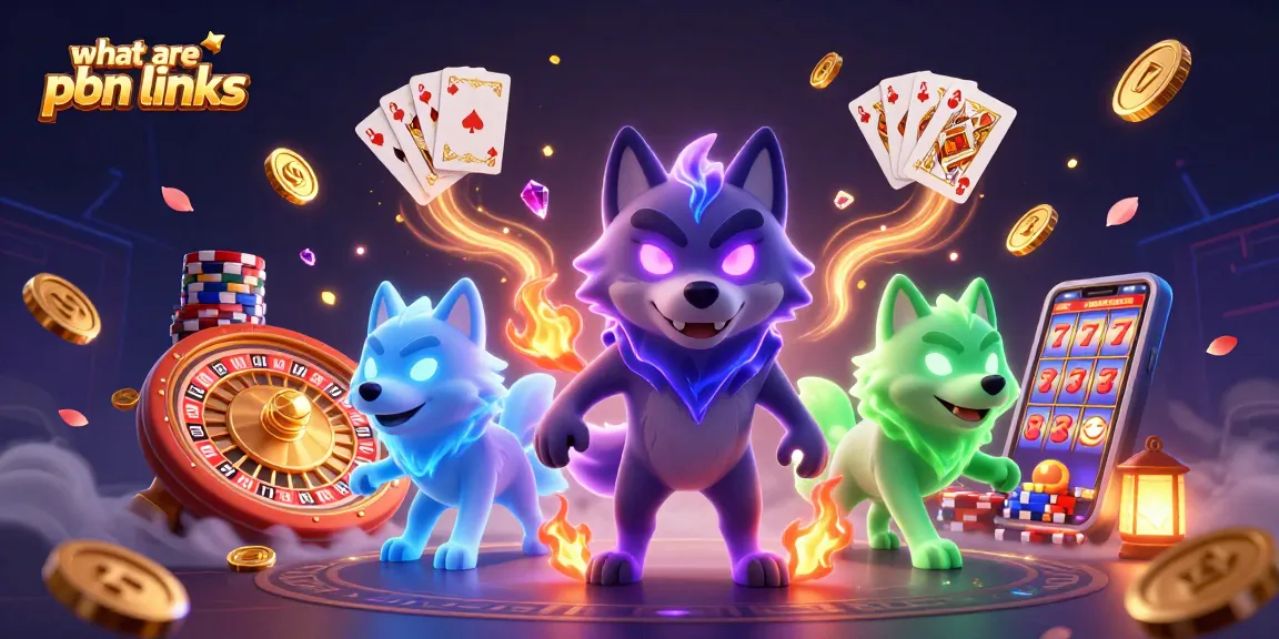 Engage with the thrilling visuals of what are pbn links, showcasing a dynamic casino scene with wolves, chips, and roulette.