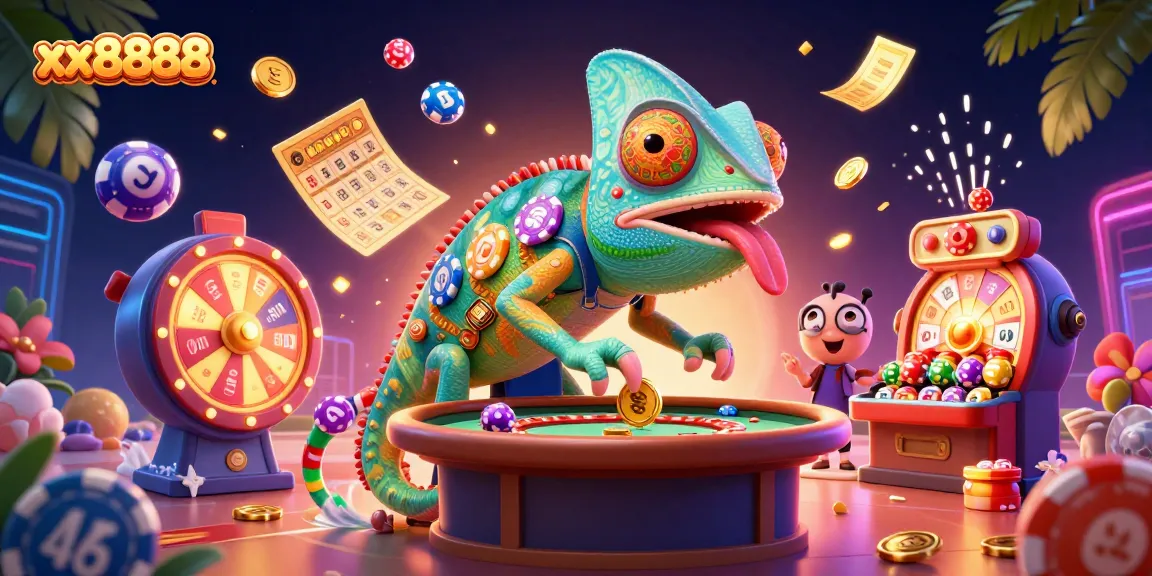 Engage in thrilling gameplay with xx8888 as vibrant colors and exciting lottery elements surround the scene.