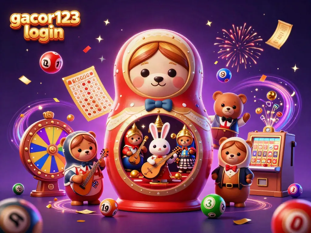 Experience the excitement of gacor123 login with vibrant casino elements and engaging characters.