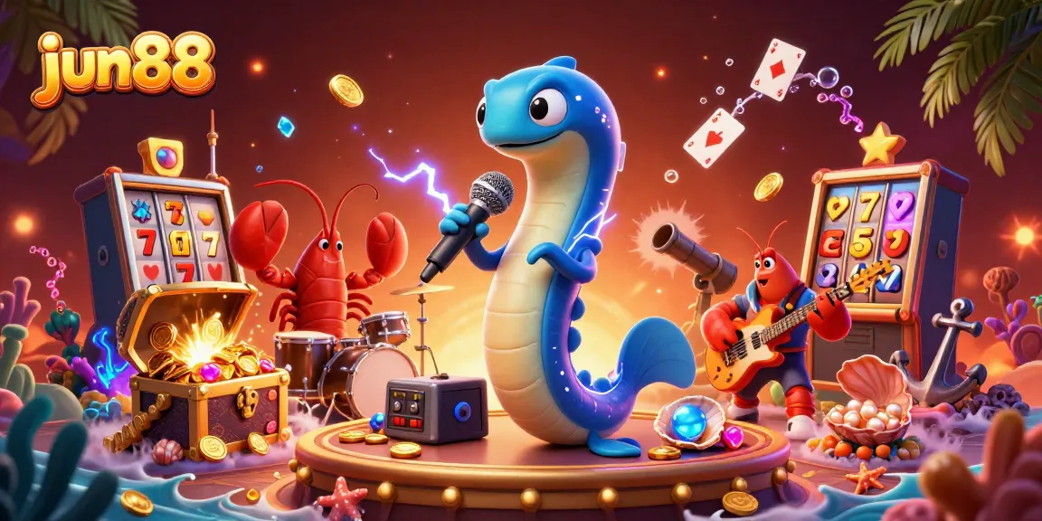 Experience thrilling gameplay at jun88 with an underwater casino scene full of treasure and excitement.