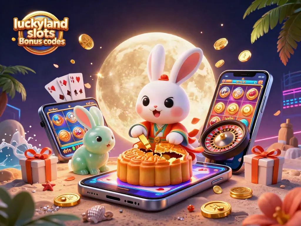 Spin and win with luckyland slots bonus codes while exploring vibrant casino-themed illustration!