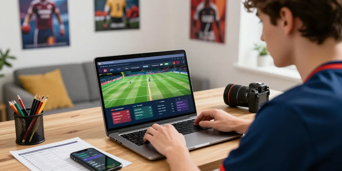 Engaging Velki Login scene showing online betting activities on cricket and football at a modern home office.