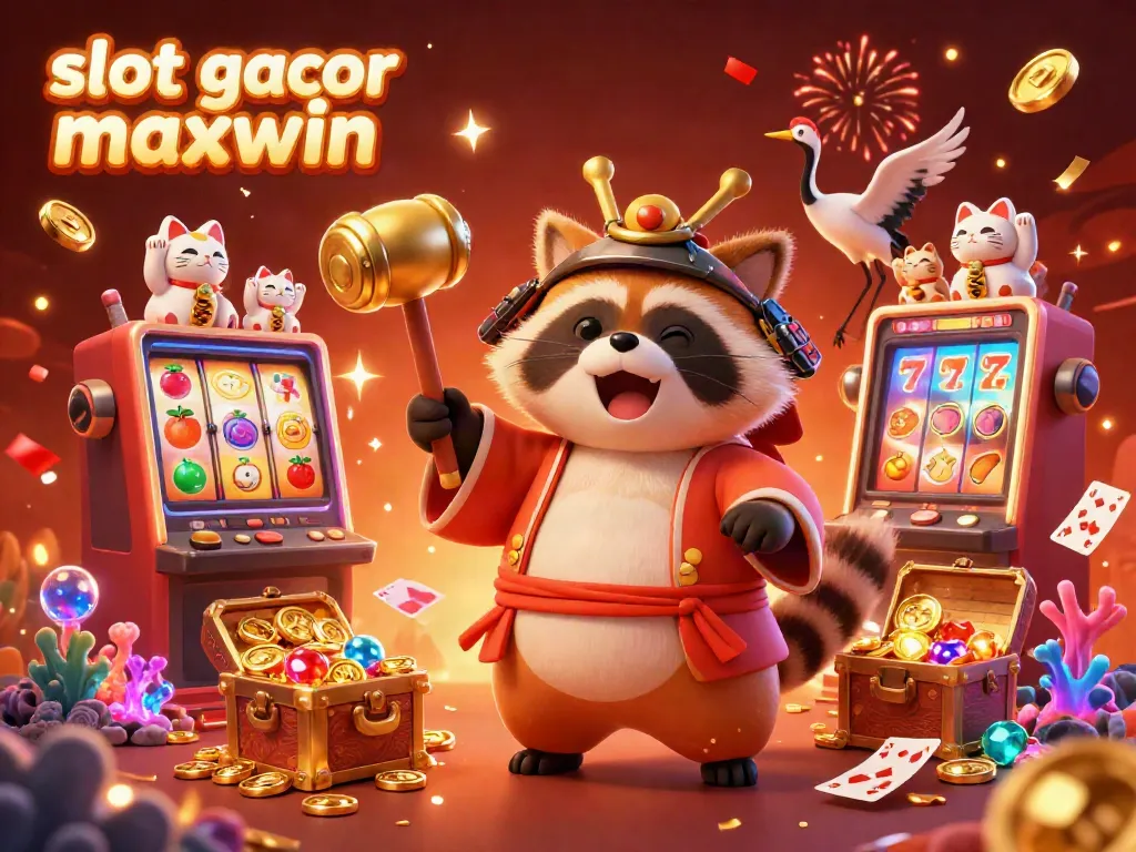 Menggandakan keberuntungan dengan slot gacor maxwin dalam ilustrasi kasino penuh warna.