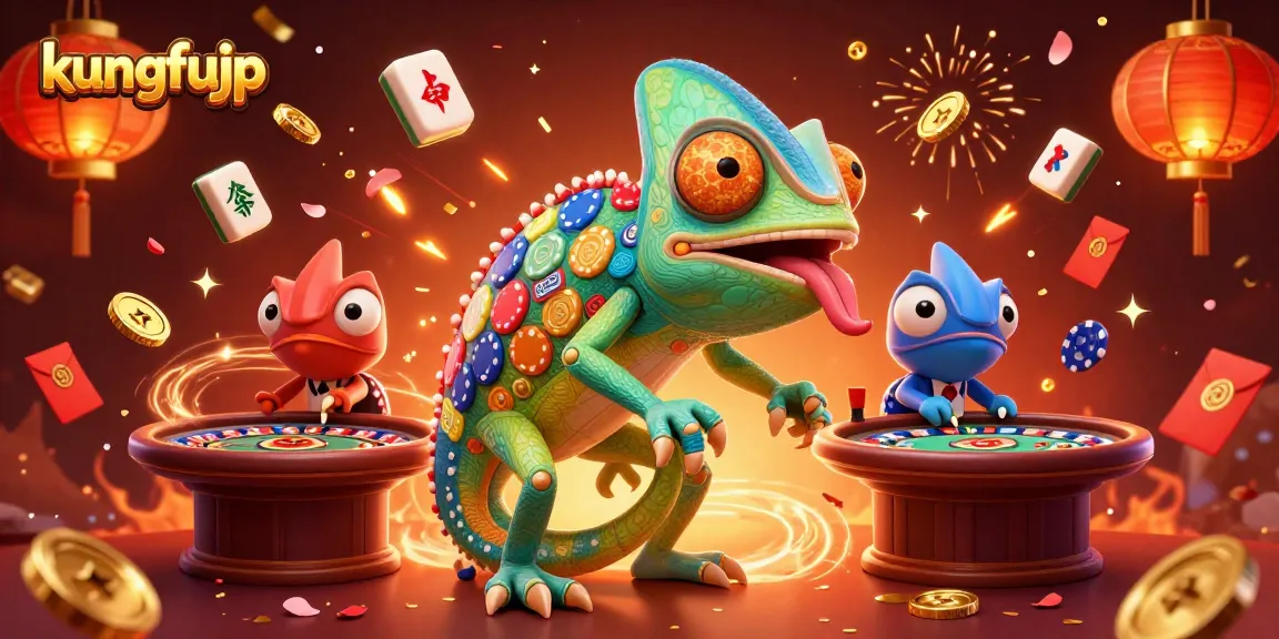 Menangkan hadiah di kungfujp dengan pemilik kasino chameleon yang memikat dan elemen perayaan.