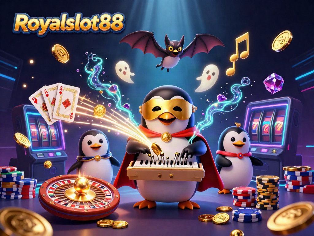 Raih kemenangan di Royalslot88 dengan permainan kasino menawan yang dipenuhi koin emas dan aksesoris fantastis.